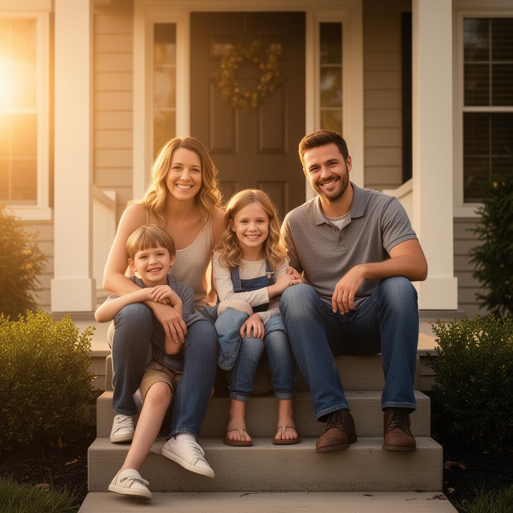 Family enjoying their protected home